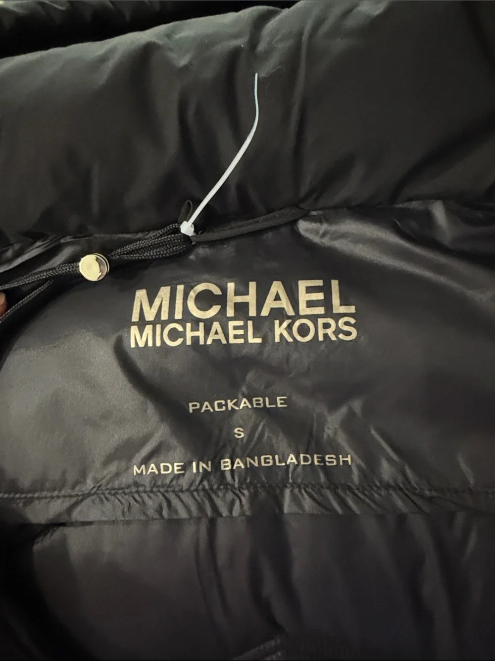 Michael Kors Black Quilted Hooded Puffer Jacket